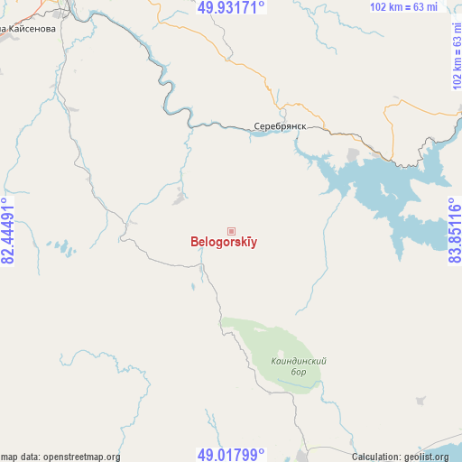 Belogorskīy on map