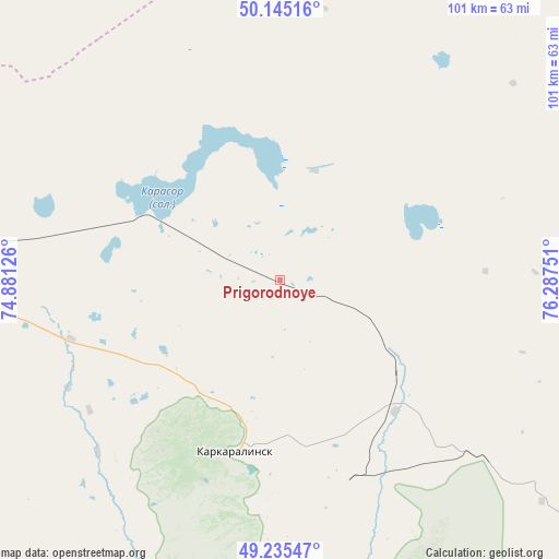 Prigorodnoye on map