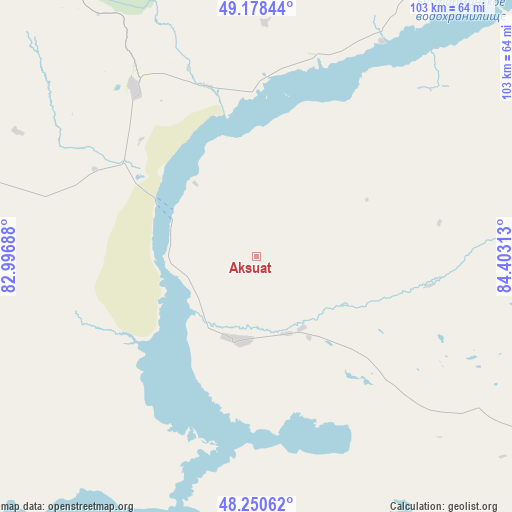 Aksuat on map
