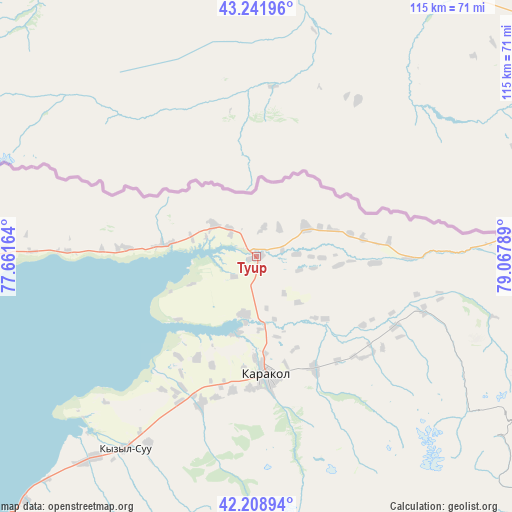 Tyup on map