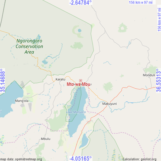 Mto wa Mbu on map