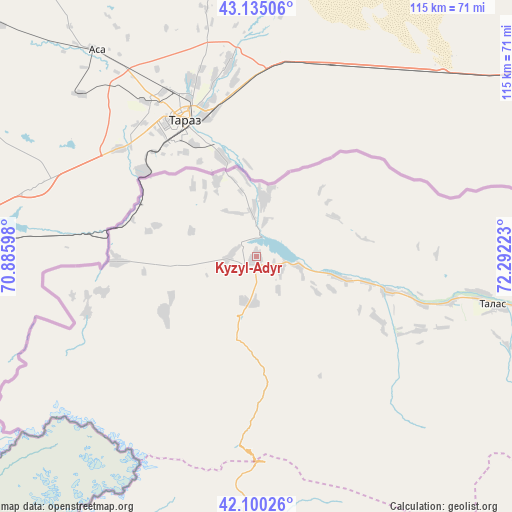 Kyzyl-Adyr on map