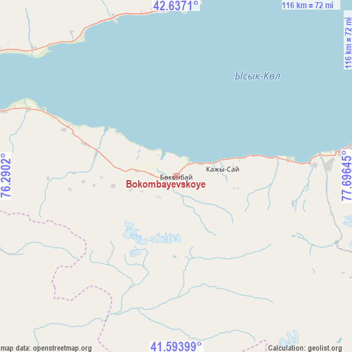 Bokombayevskoye on map