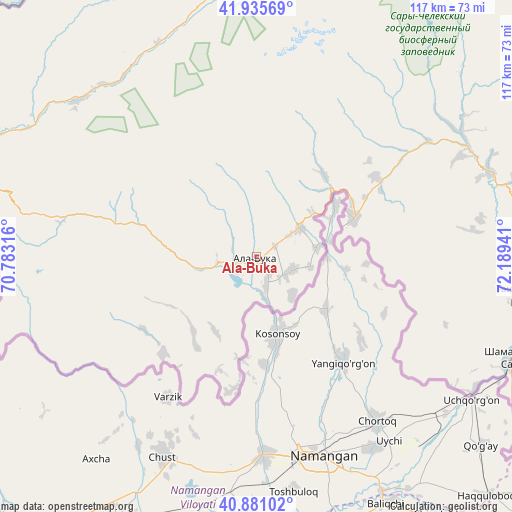 Ala-Buka on map