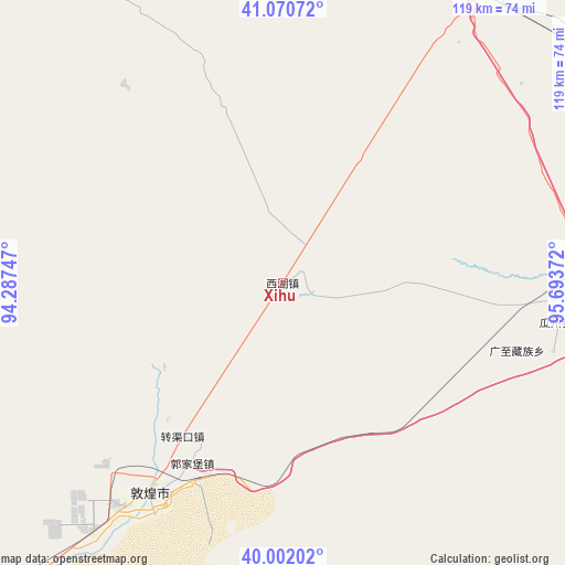 Xihu on map