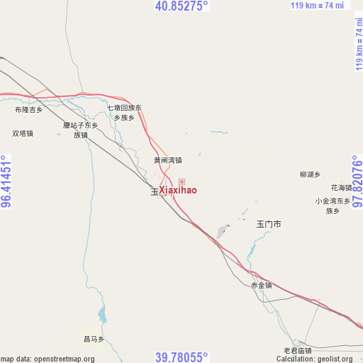 Xiaxihao on map