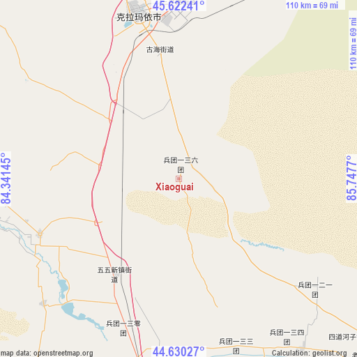 Xiaoguai on map