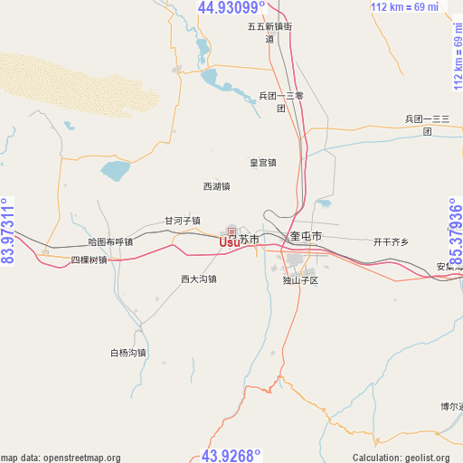 Usu on map