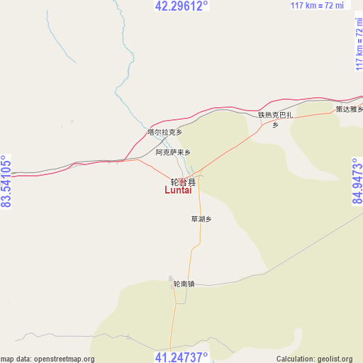 Luntai on map