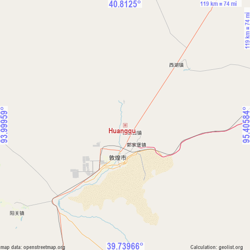 Huangqu on map