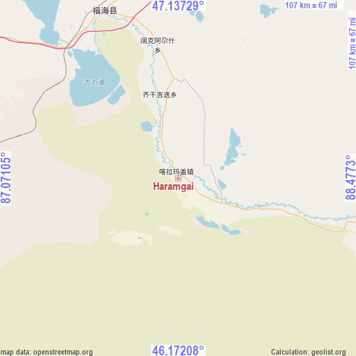 Haramgai on map