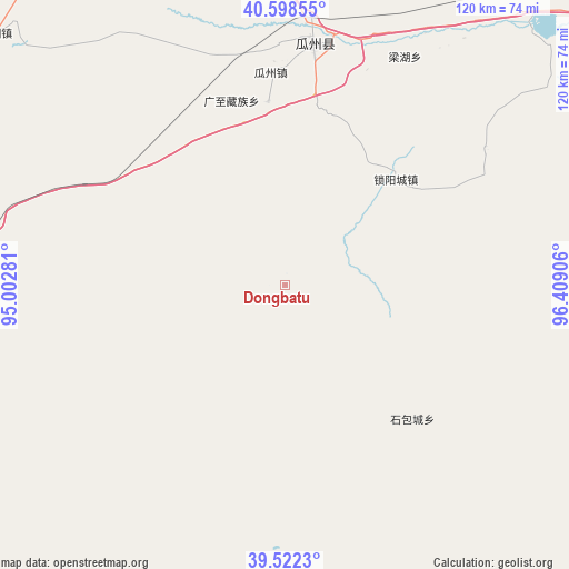 Dongbatu on map