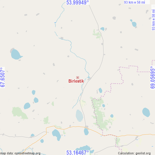 Birlestik on map