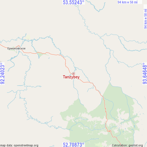 Tanzybey on map