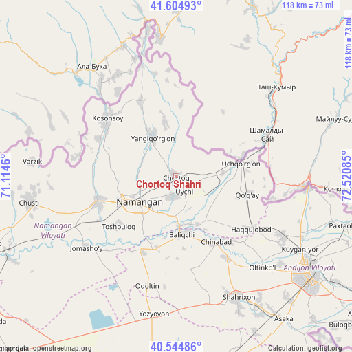 Chortoq Shahri on map