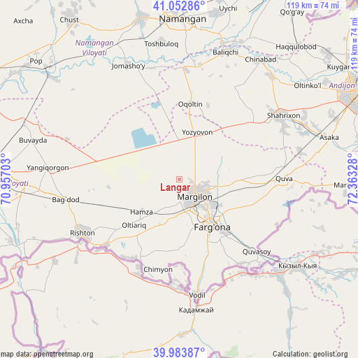 Langar on map