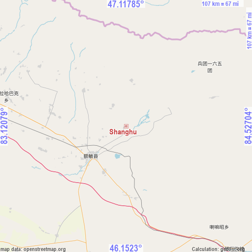 Shanghu on map