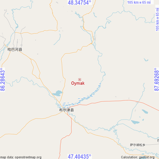 Oymak on map