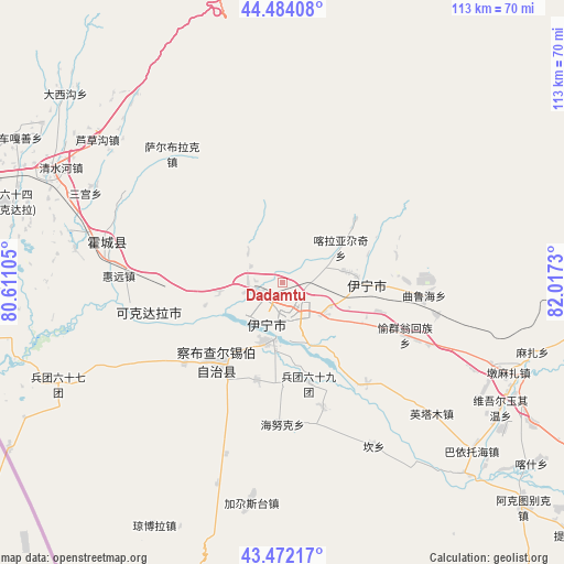 Dadamtu on map