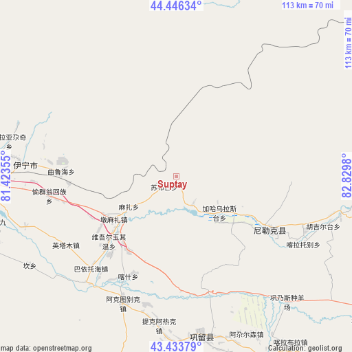 Suptay on map