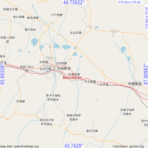 Baojiadian on map
