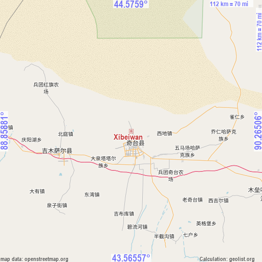 Xibeiwan on map