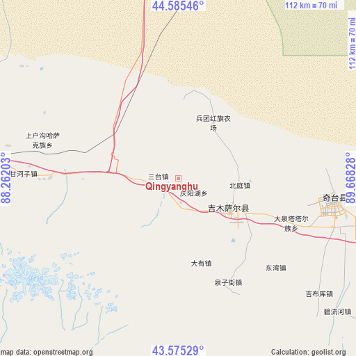 Qingyanghu on map