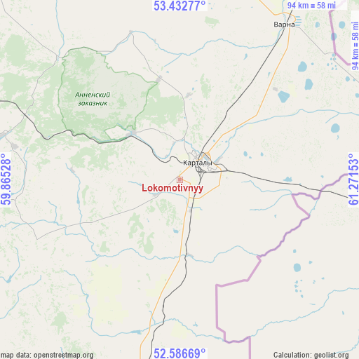 Lokomotivnyy on map