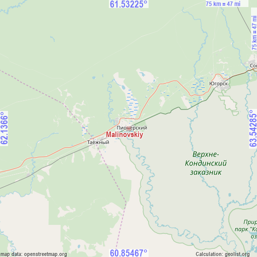 Malinovskiy on map