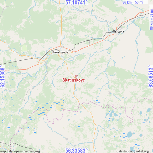 Skatinskoye on map