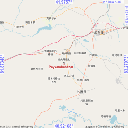 Payxambabazar on map