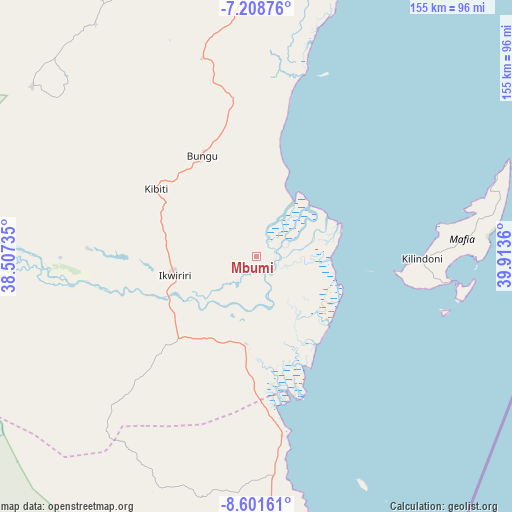 Mbumi on map