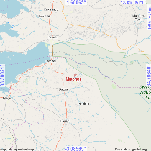 Matonga on map