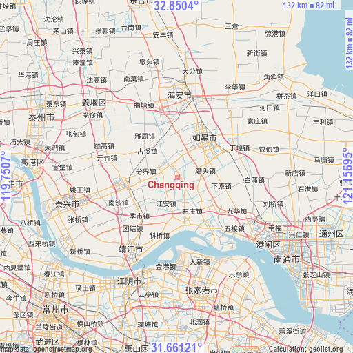 Changqing on map