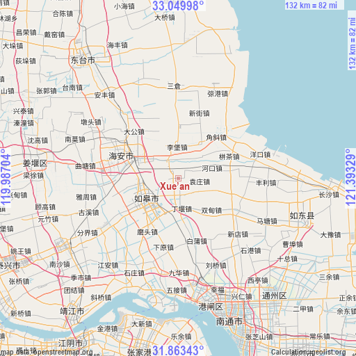 Xue’an on map