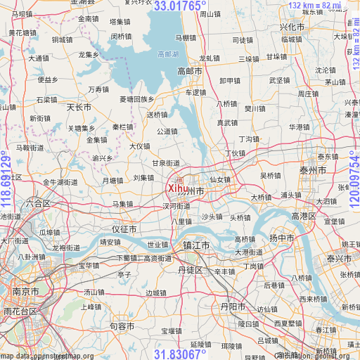 Xihu on map