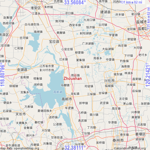 Zhoushan on map