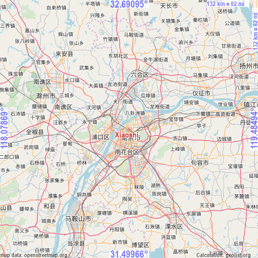 Xiaoshi on map