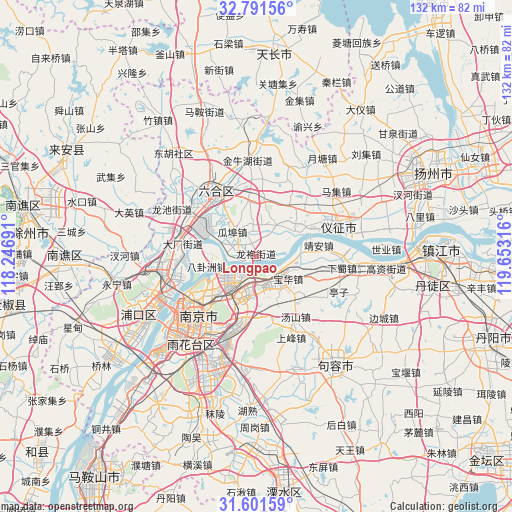 Longpao on map