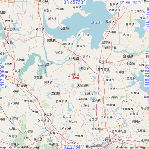 Guiwu on map