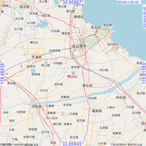 Muxu on map