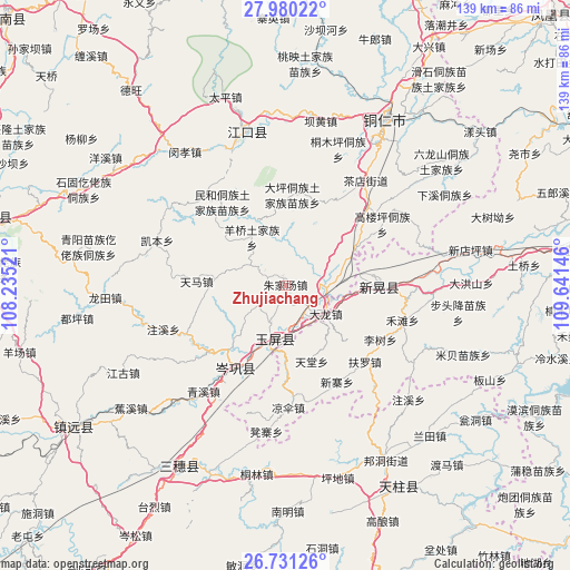Zhujiachang on map
