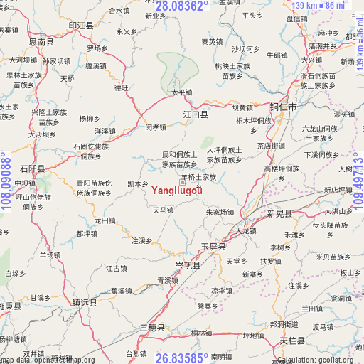 Yangliugou on map