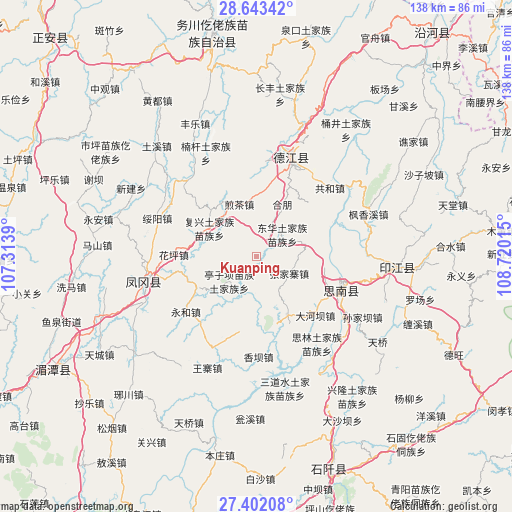 Kuanping on map