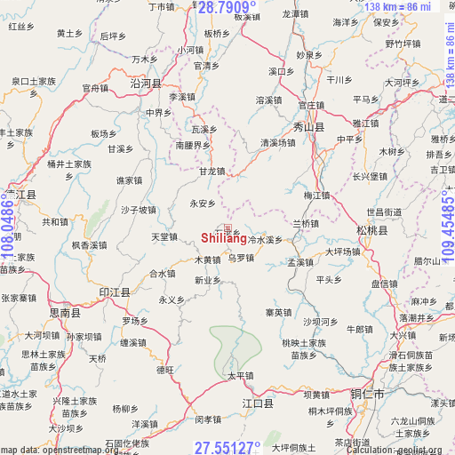 Shiliang on map