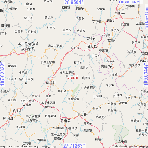 Jiashi on map