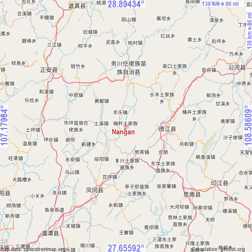 Nangan on map