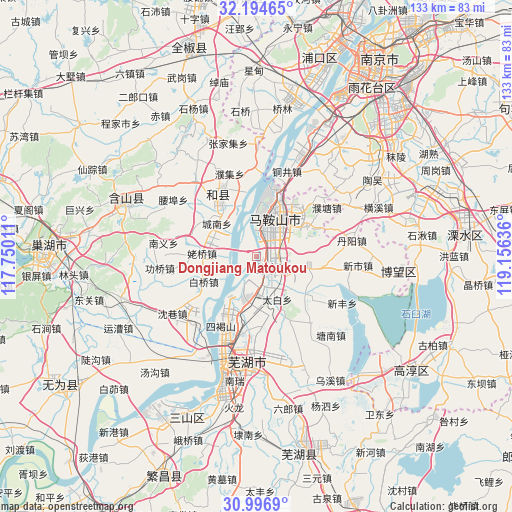 Dongjiang Matoukou on map