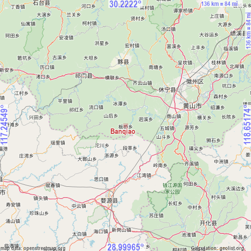 Banqiao on map