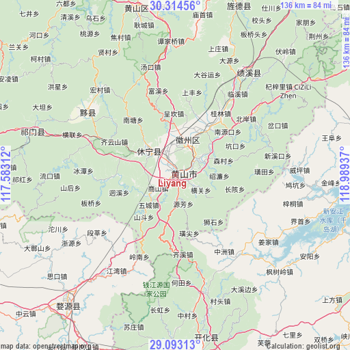 Liyang on map